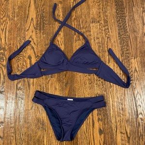 Navy swimsuit bikini